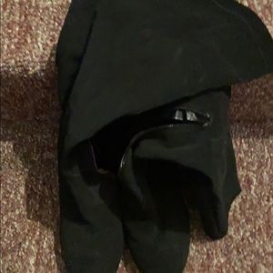 Suede black boots
